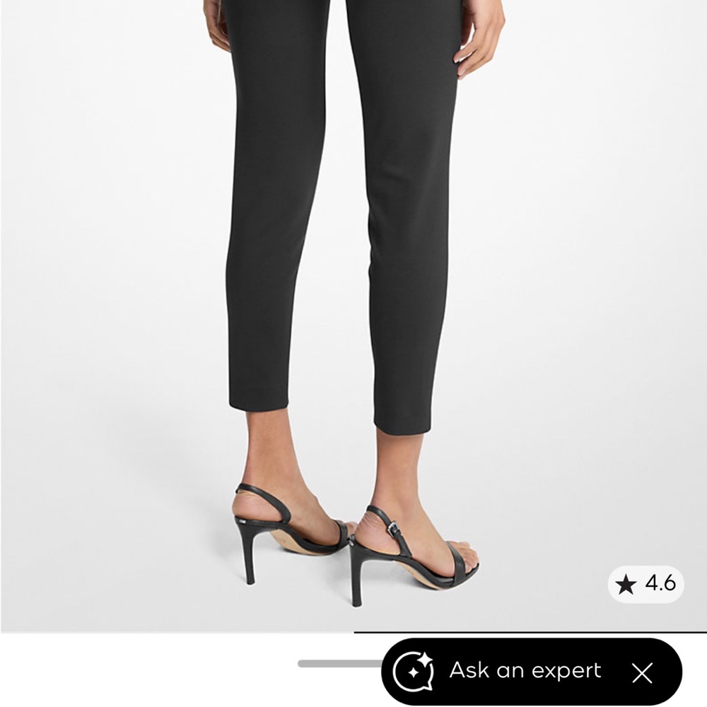 Michael Kors NWT. Sleek Black Cropped Pants XL - Picture 7 of 13